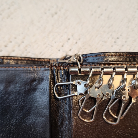 Vintage Bally Brown Leather Wallet/Key Holder - Picture 7 of 8